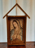 Saint Shrine with close up image of our Lady of Guadalupe